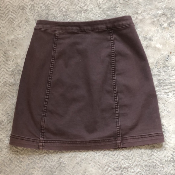 Free People New Without Tags Purple Zipper Mini Skirt Size 2 - Picture 4 of 4